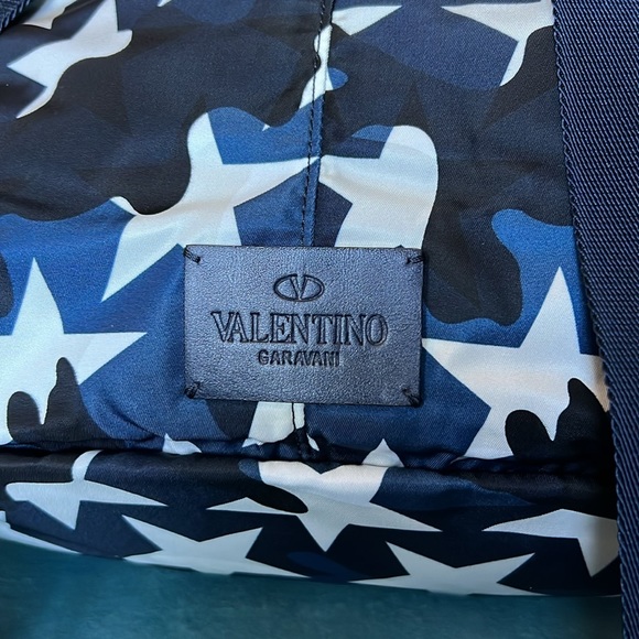 Valentino Garavani - Star Camo Drawstring Blue/White Backpack - Picture 3 of 12